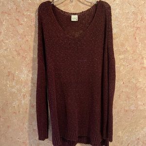 Burgundy fall sweater